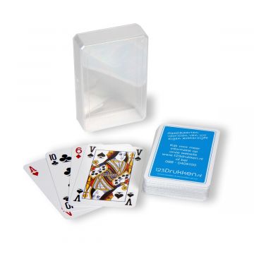 Bedrukte speelkaarten met doosje